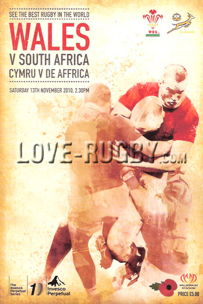 2010 Wales v South Africa  Rugby Programme